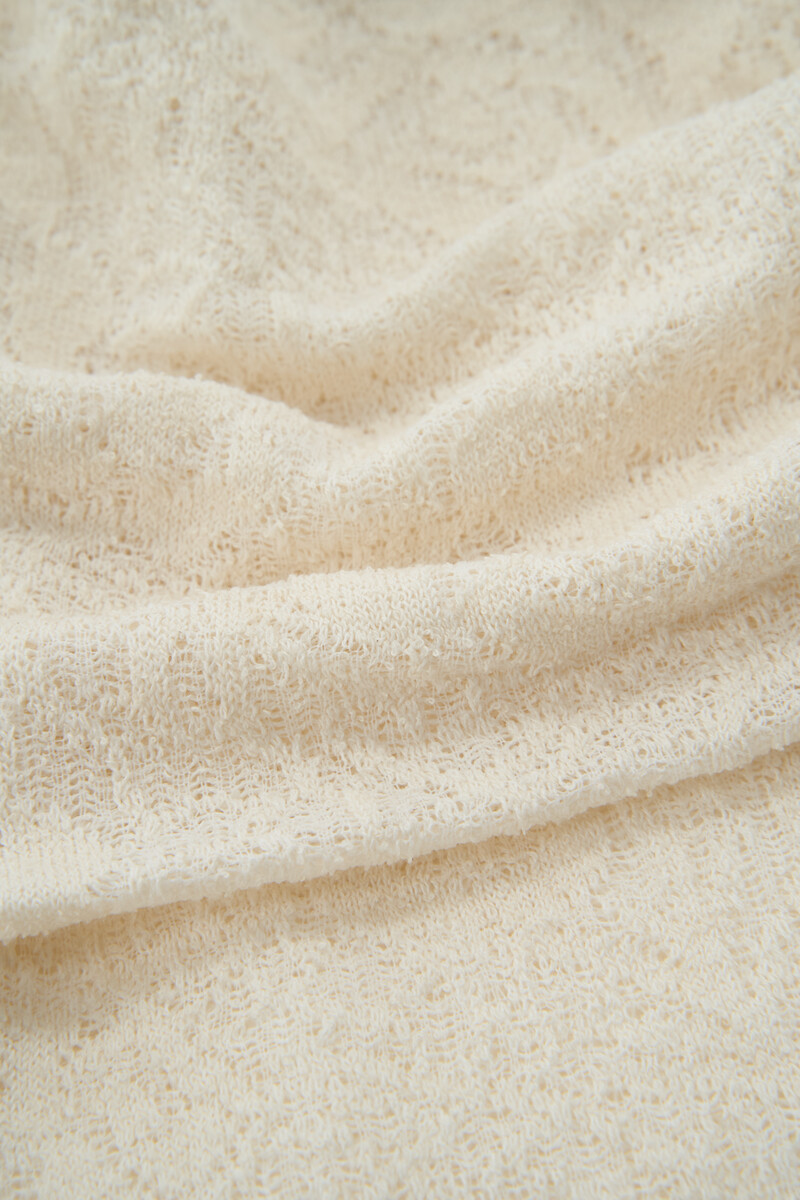 Beige off-shoulder textured top | My Jewellery