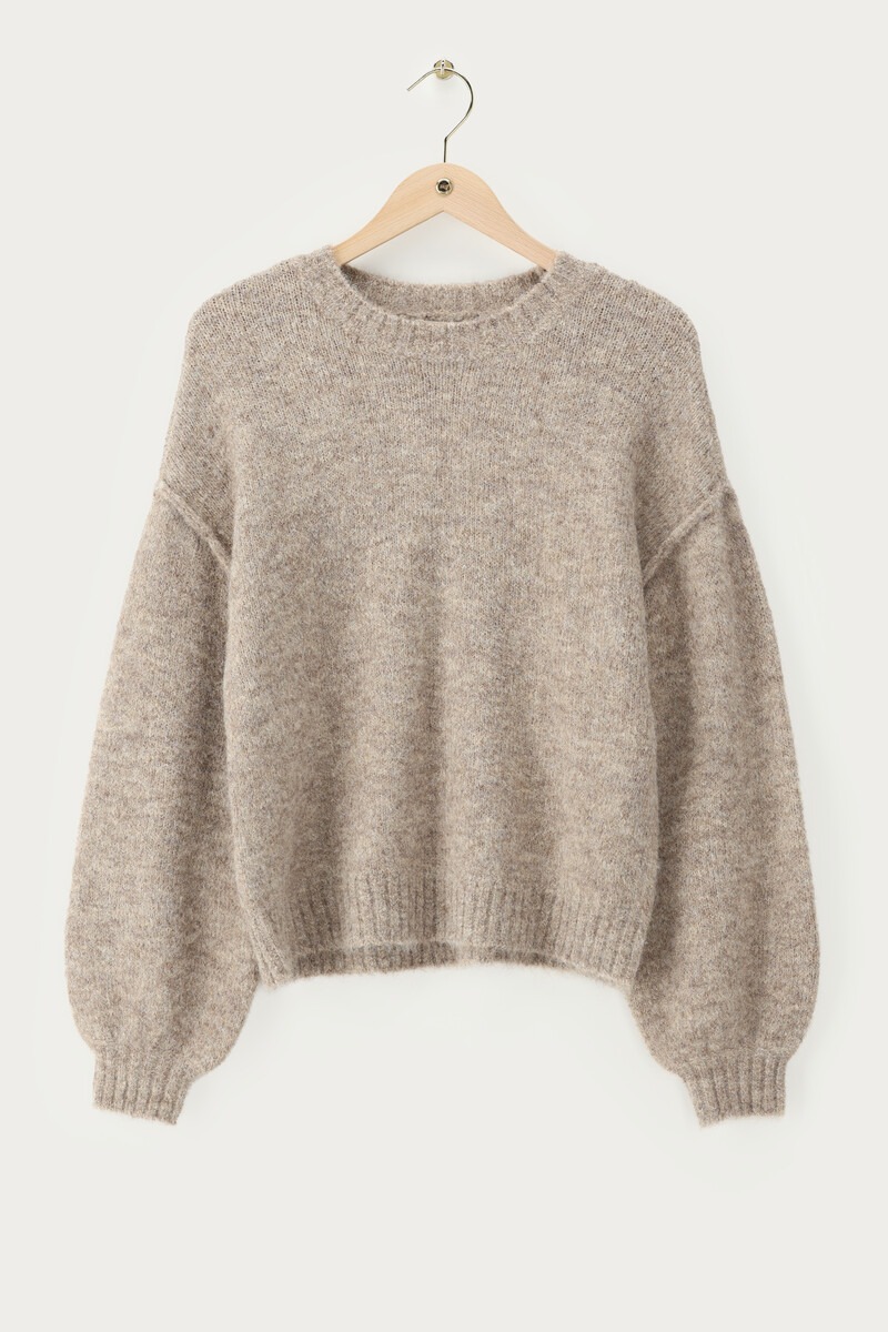 Beige Oversized Knitted Sweater | My Jewellery