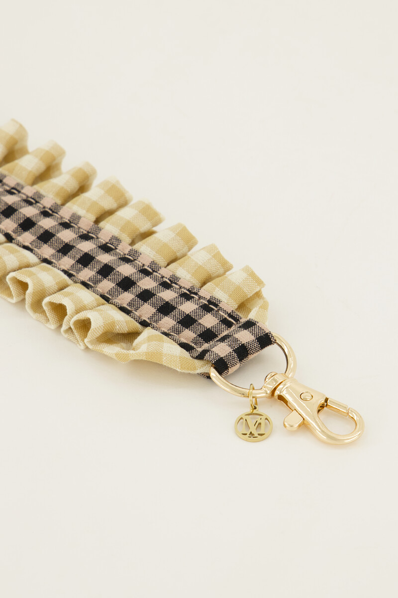 Beige phone lanyard with diamond | My Jewellery