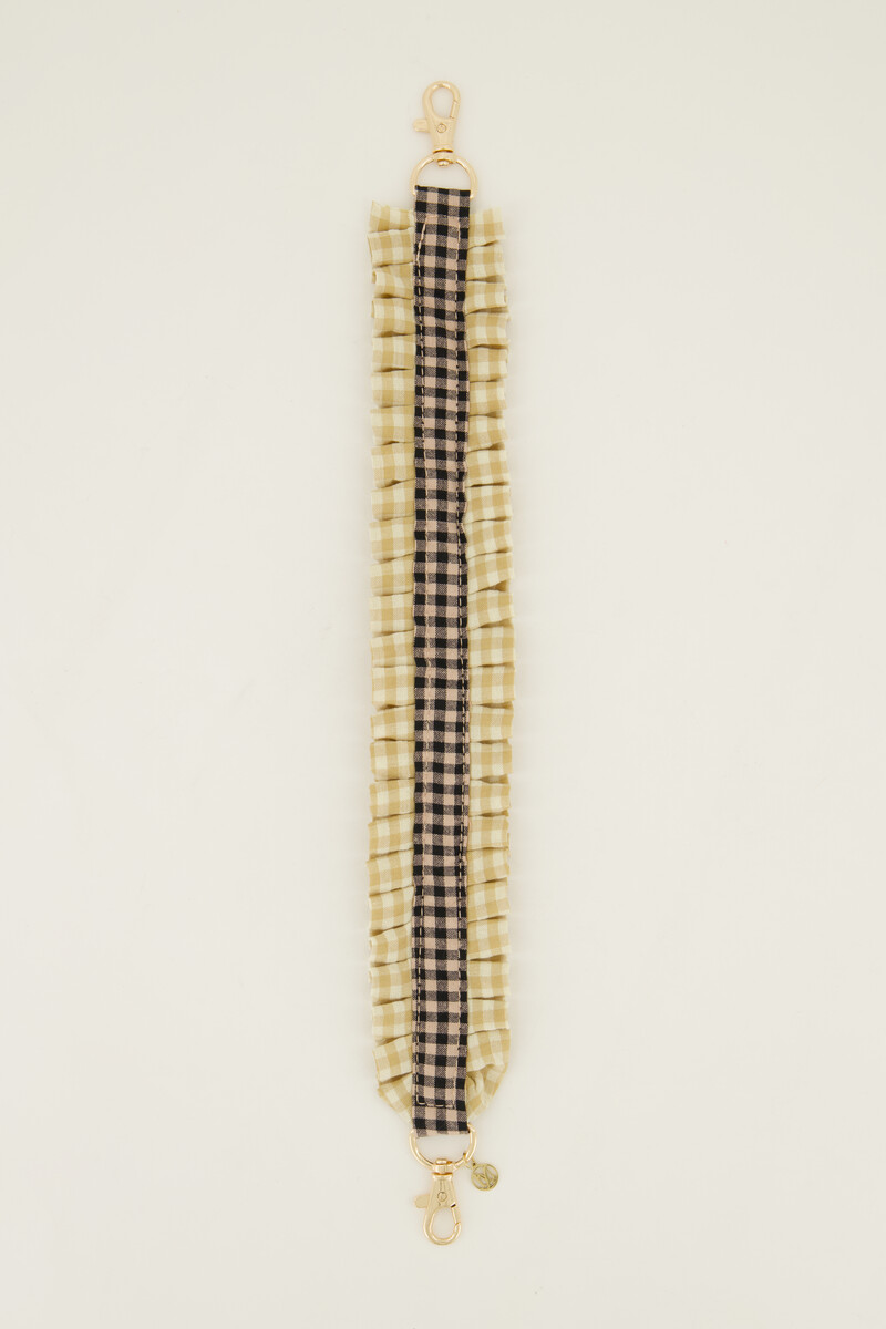 Beige phone lanyard with diamond | My Jewellery