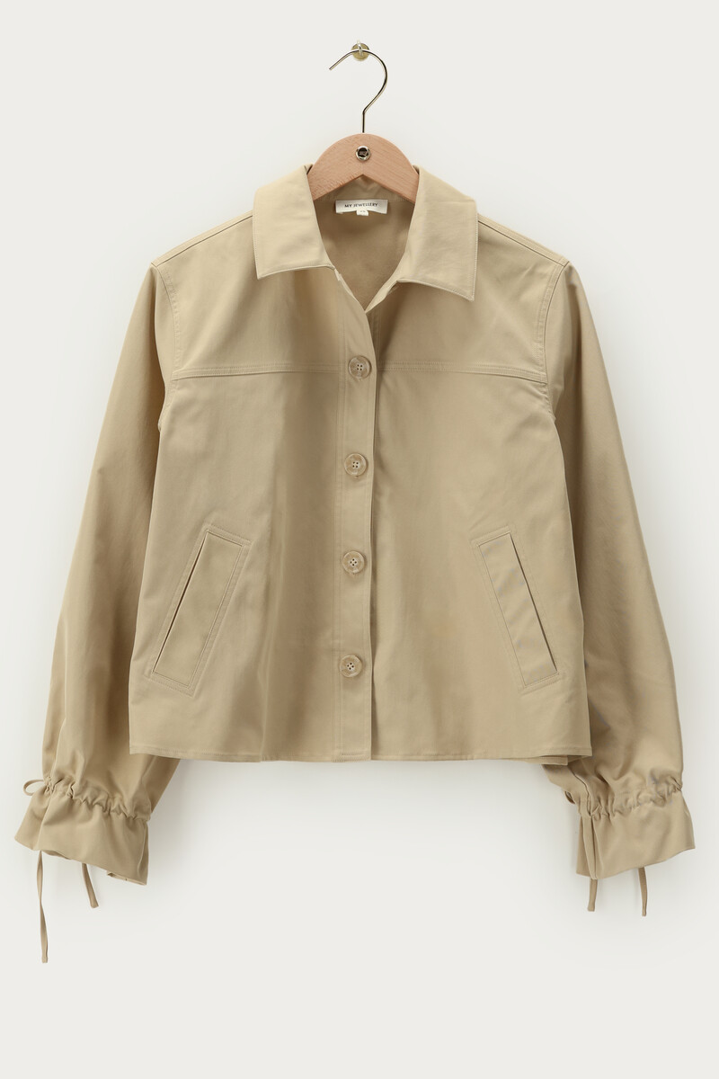 Beige short trenchcoat MJ13811-0110