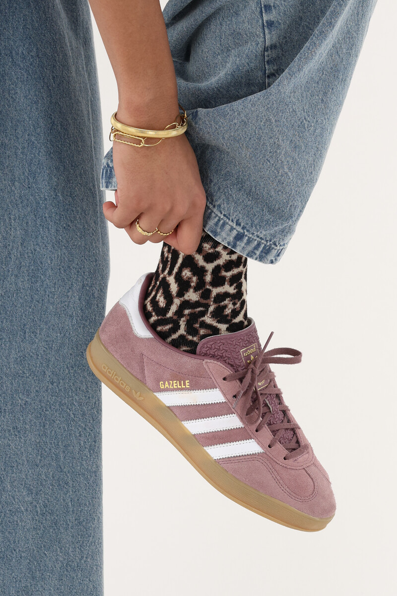 Beige socks with leopard print | My Jewellery