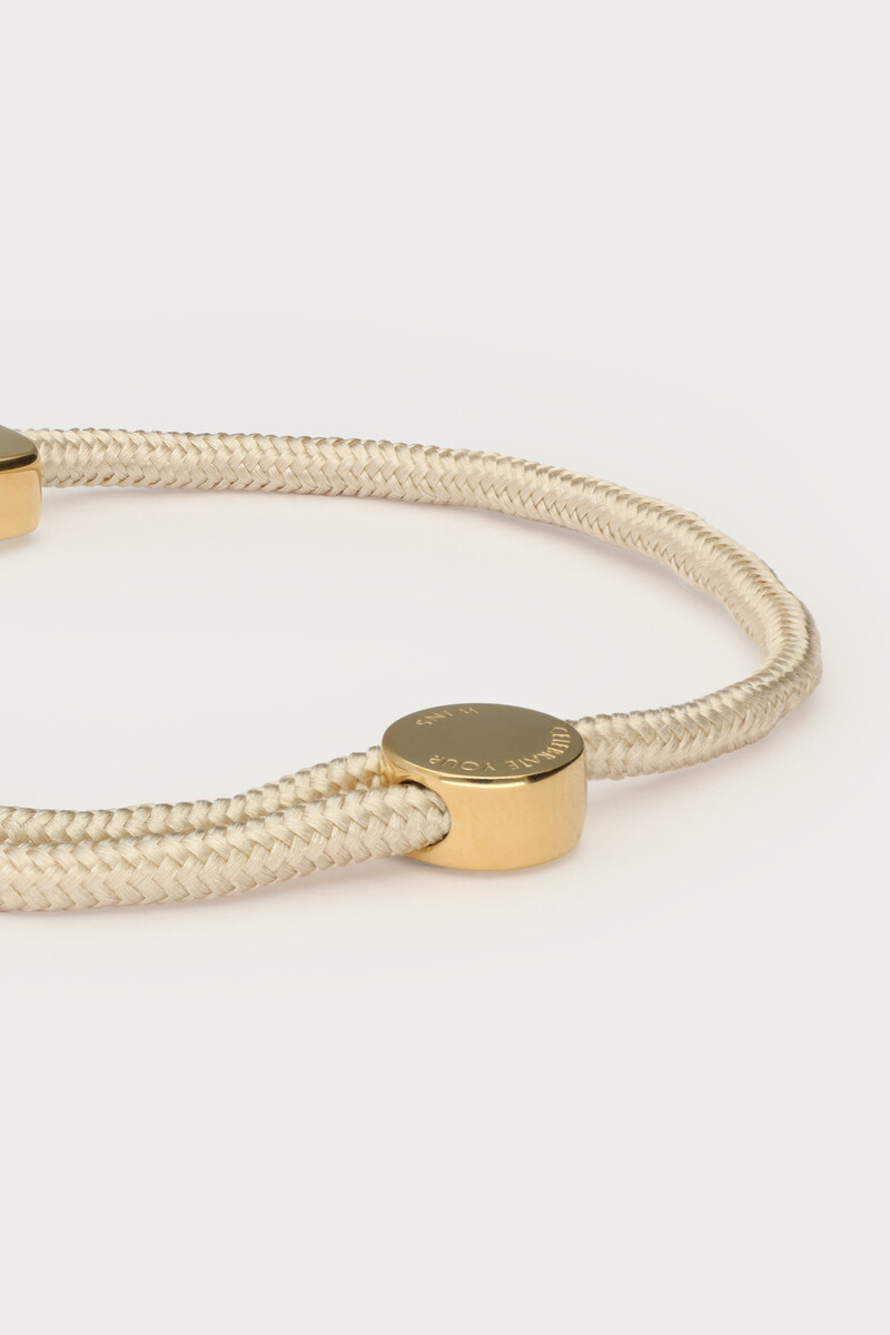 Beige sports bracelet with logo | My Jewellery