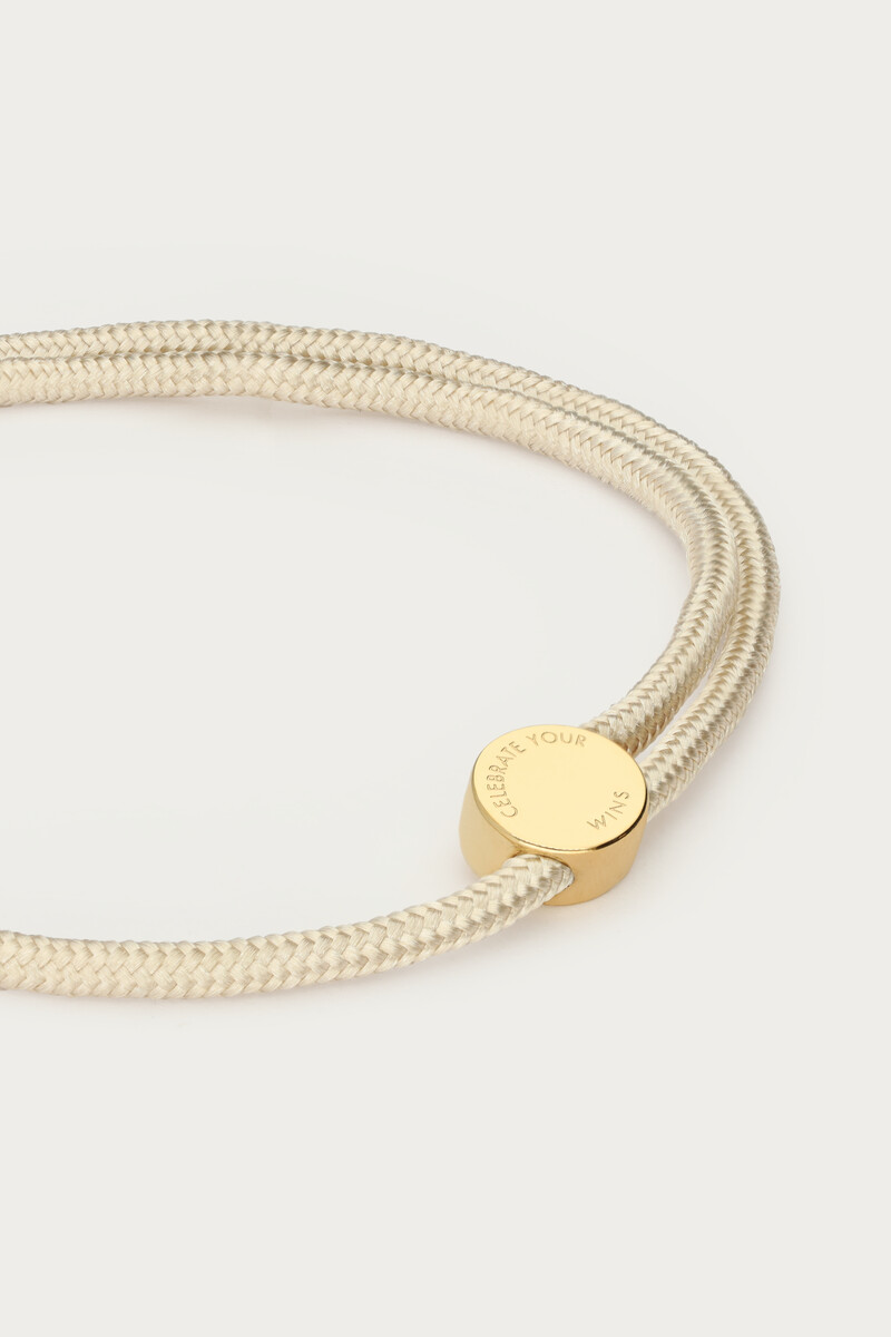 Beige sports bracelet with logo | My Jewellery