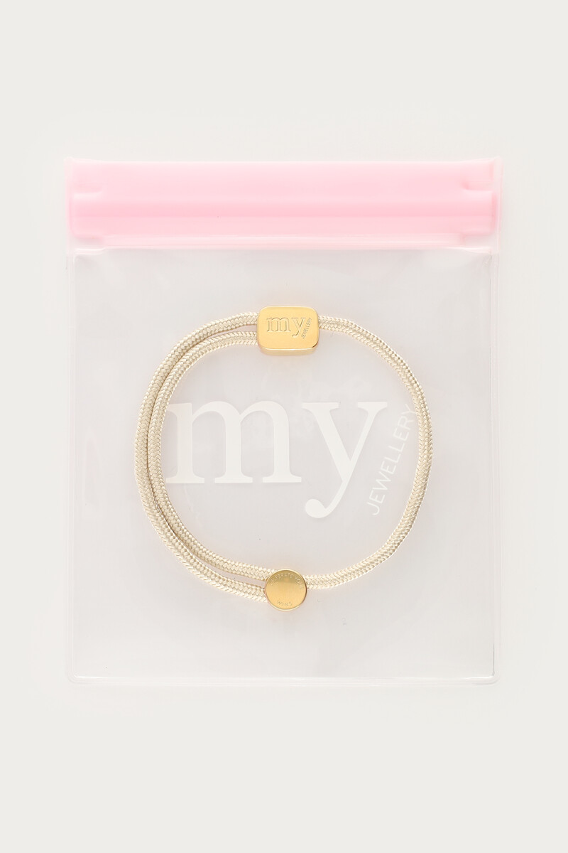 Beige sports bracelet with logo | My Jewellery