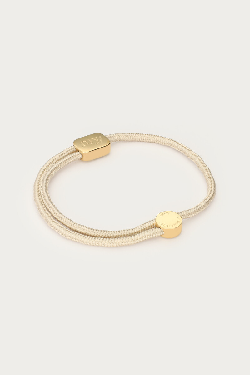 Beige sports bracelet with logo | My Jewellery