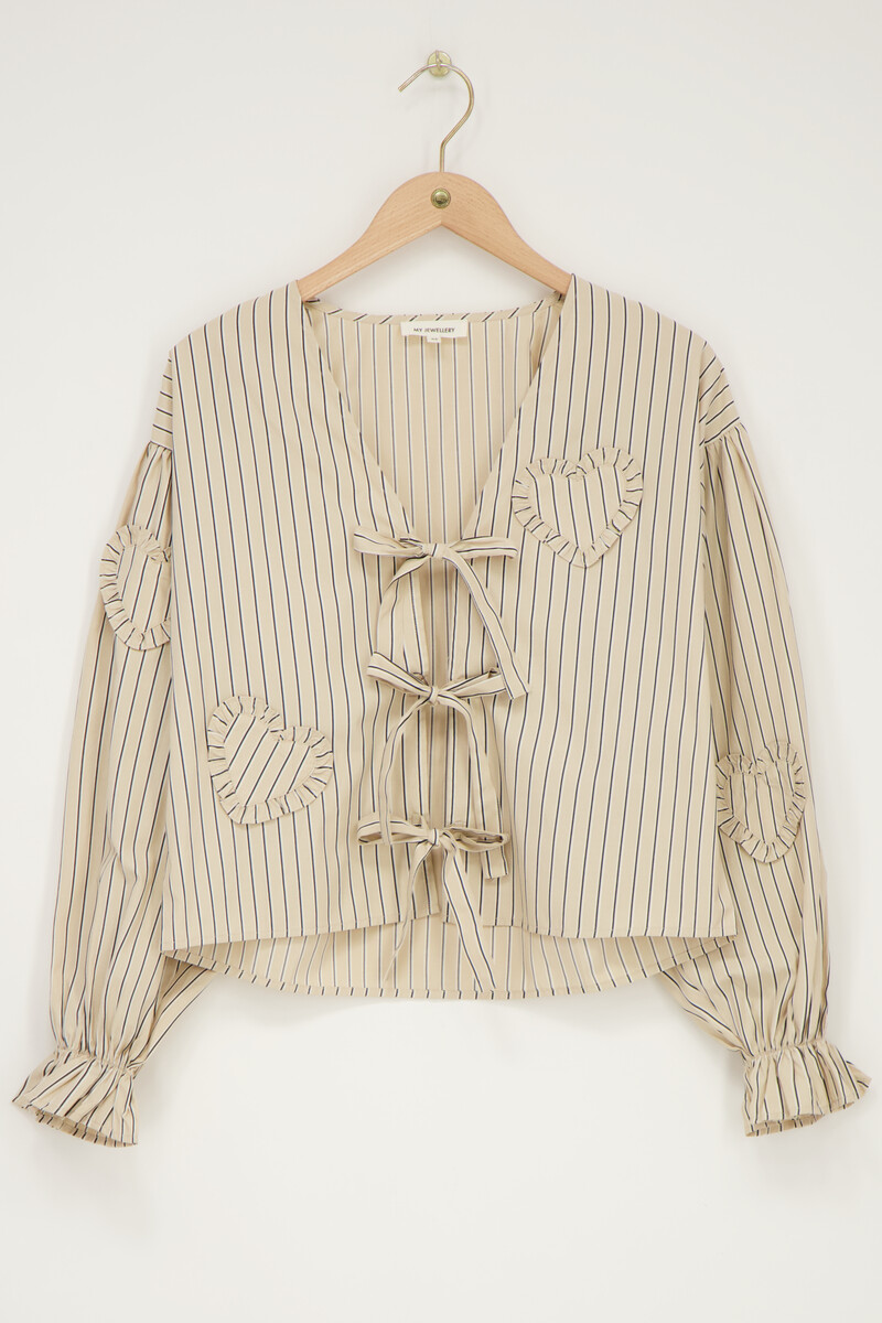 Blouse à rayures avec nœuds et cœurs | - My jewellery - Modalova