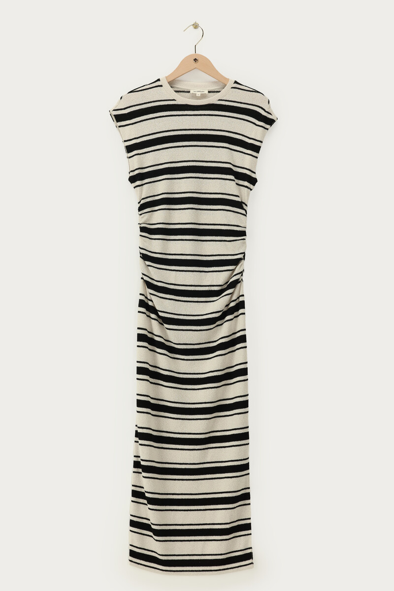 Beige striped midi dress | My Jewellery