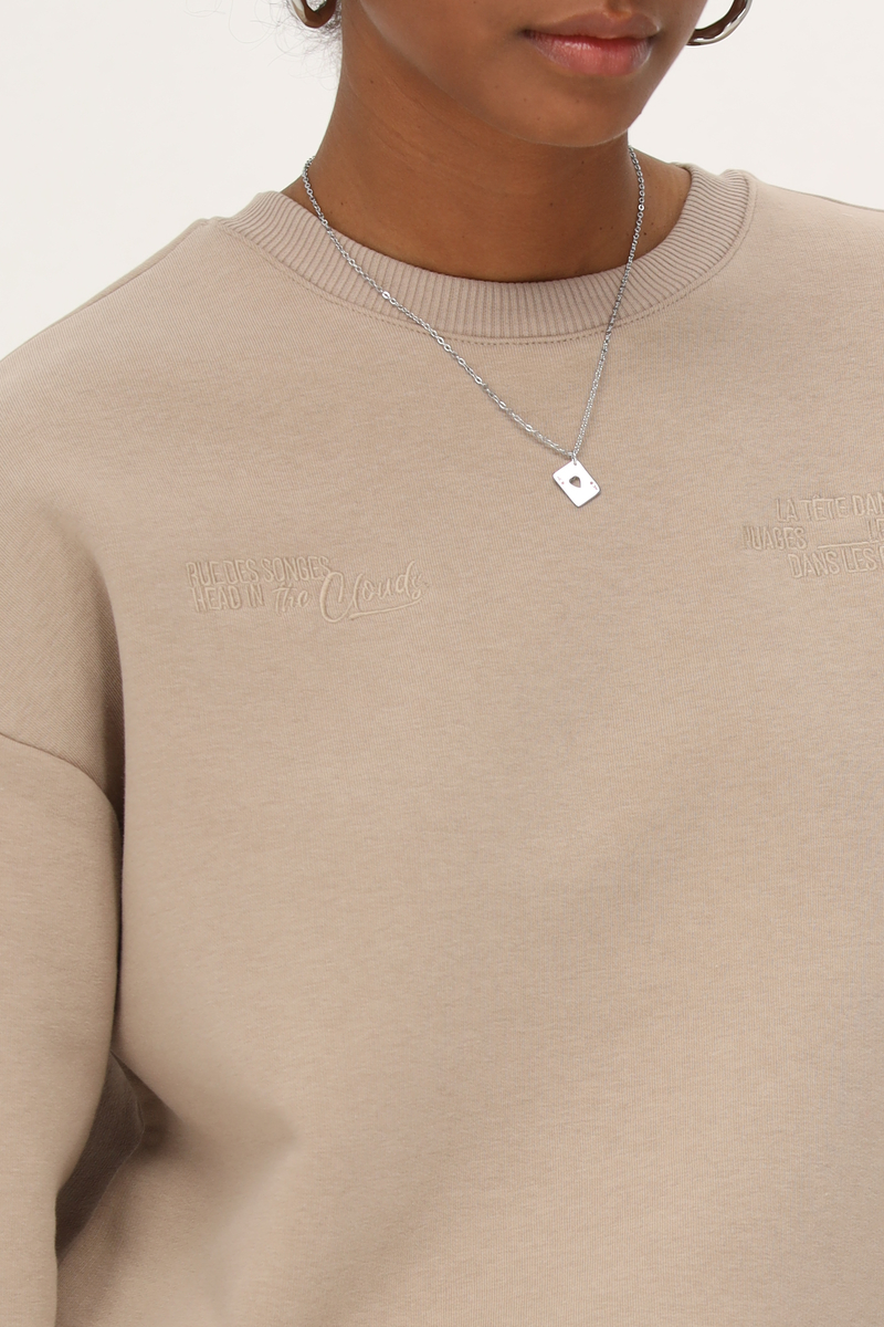 Beige sweater "Head in the clouds" | My Jewellery