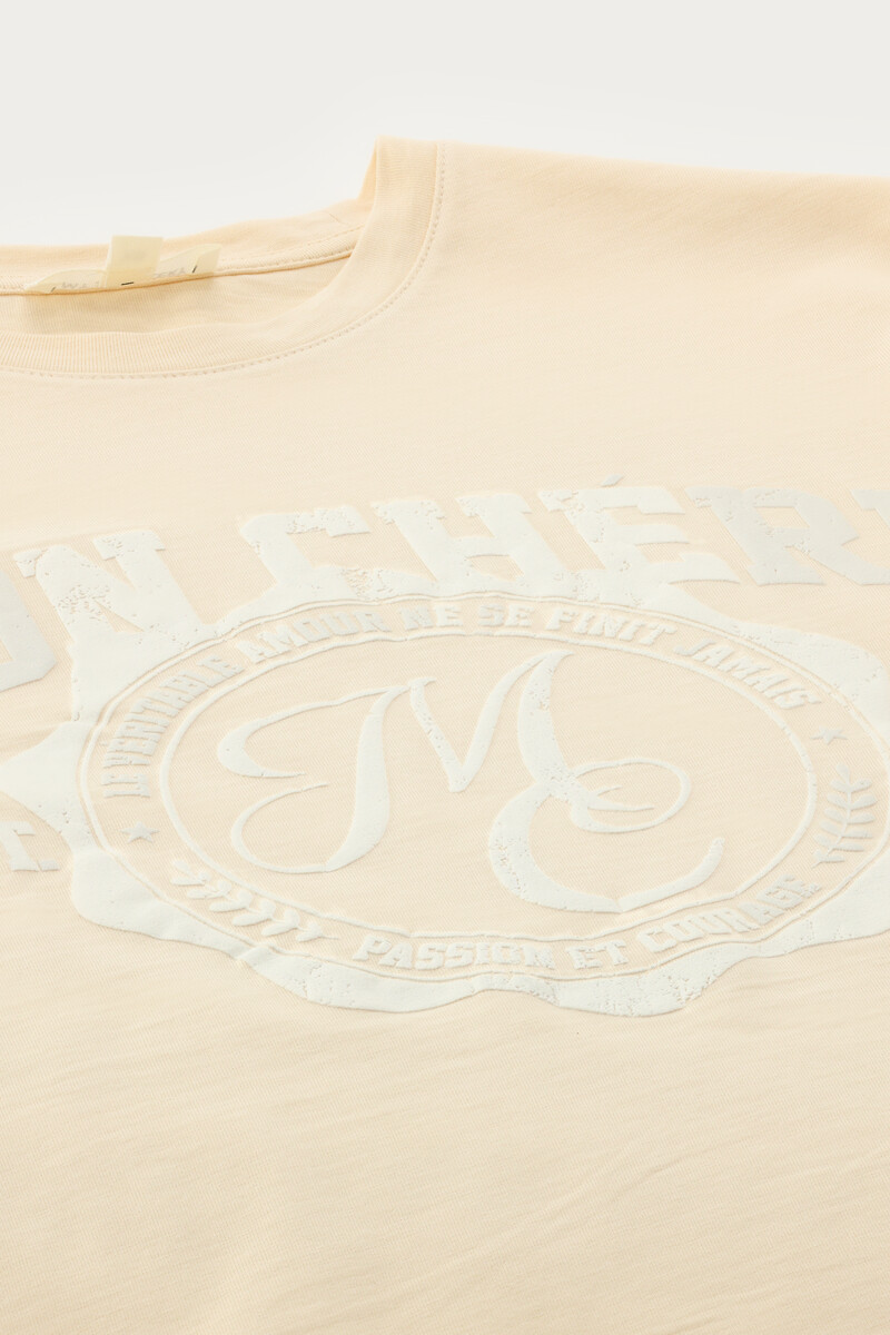 Beige T-shirt "Mon chéri" | My Jewellery