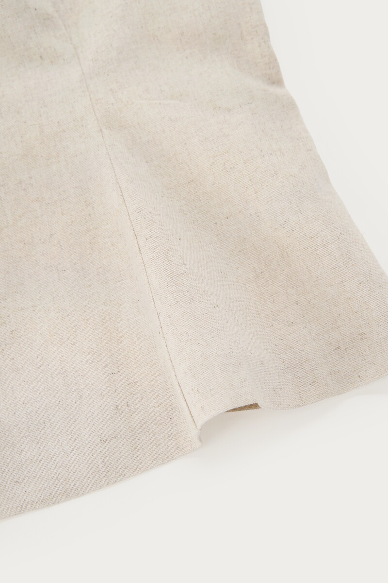 Beige tanktop in linnen look