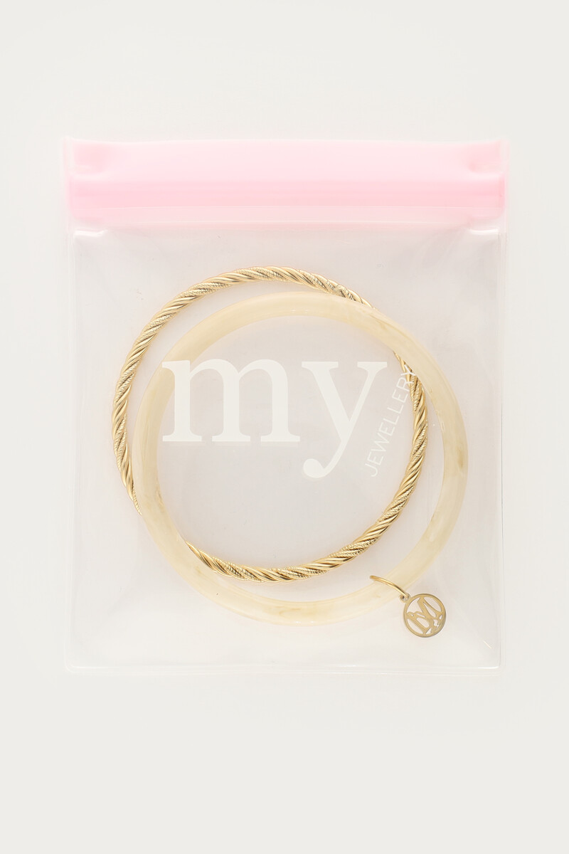 Beige thin bangle set | My Jewellery