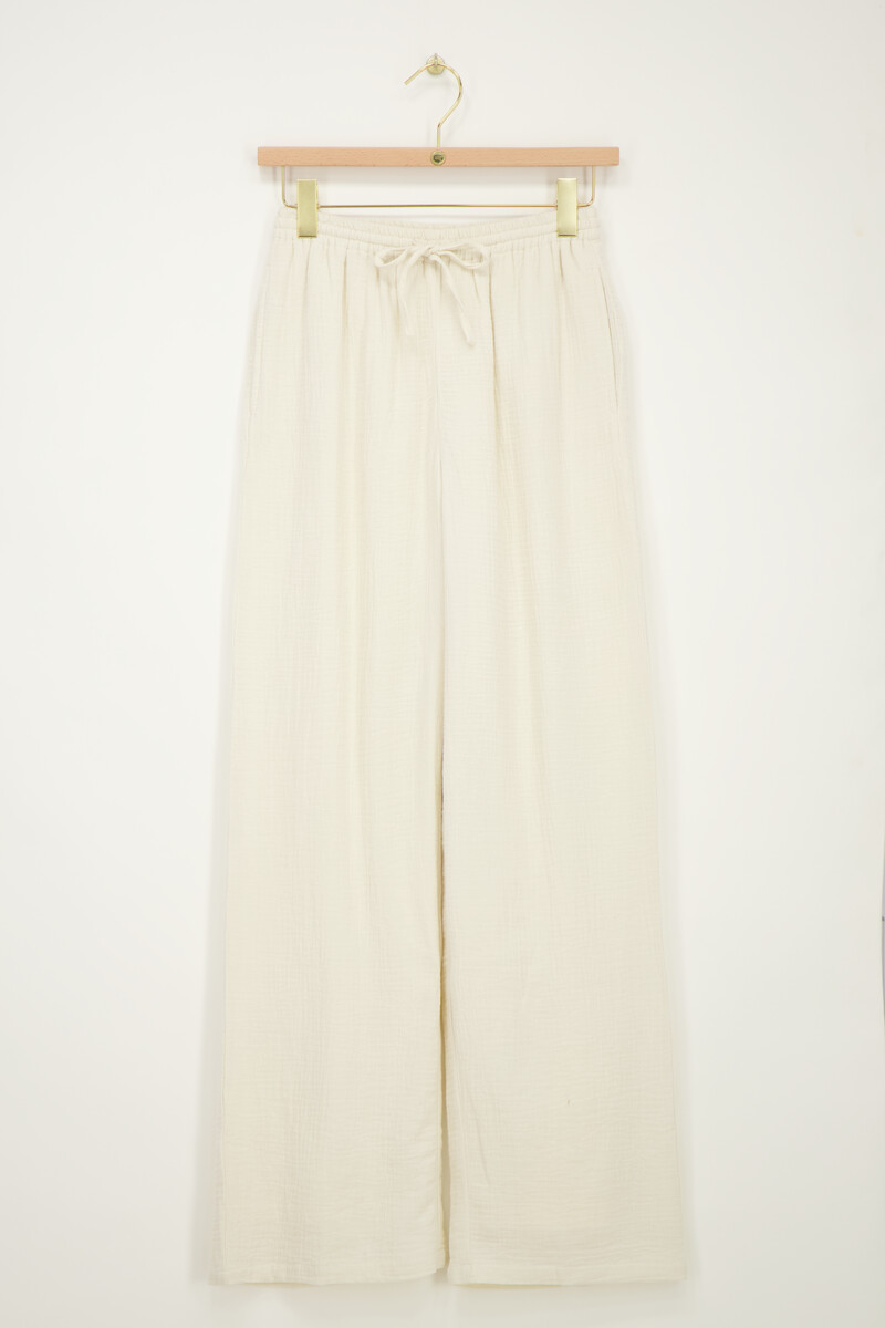 Beige trousers with elastic band & bow tie | My Jewellery