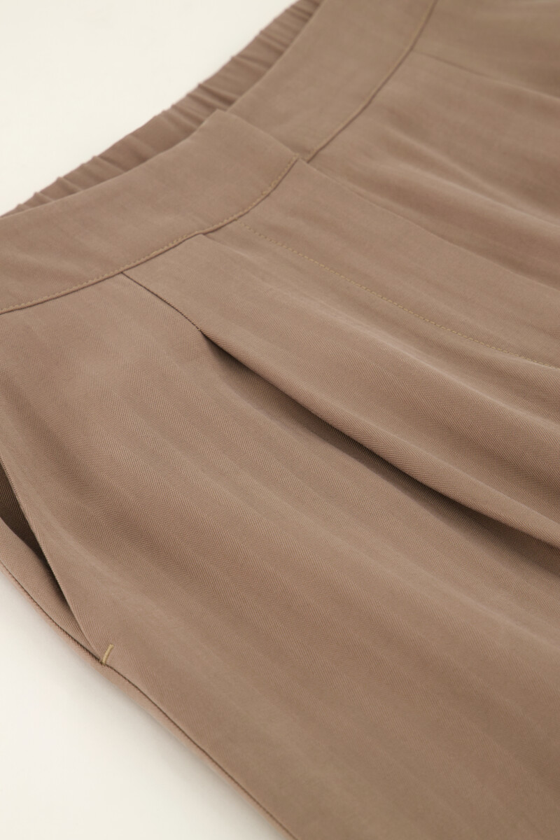 Taupe wide leg trousers | My Jewellery