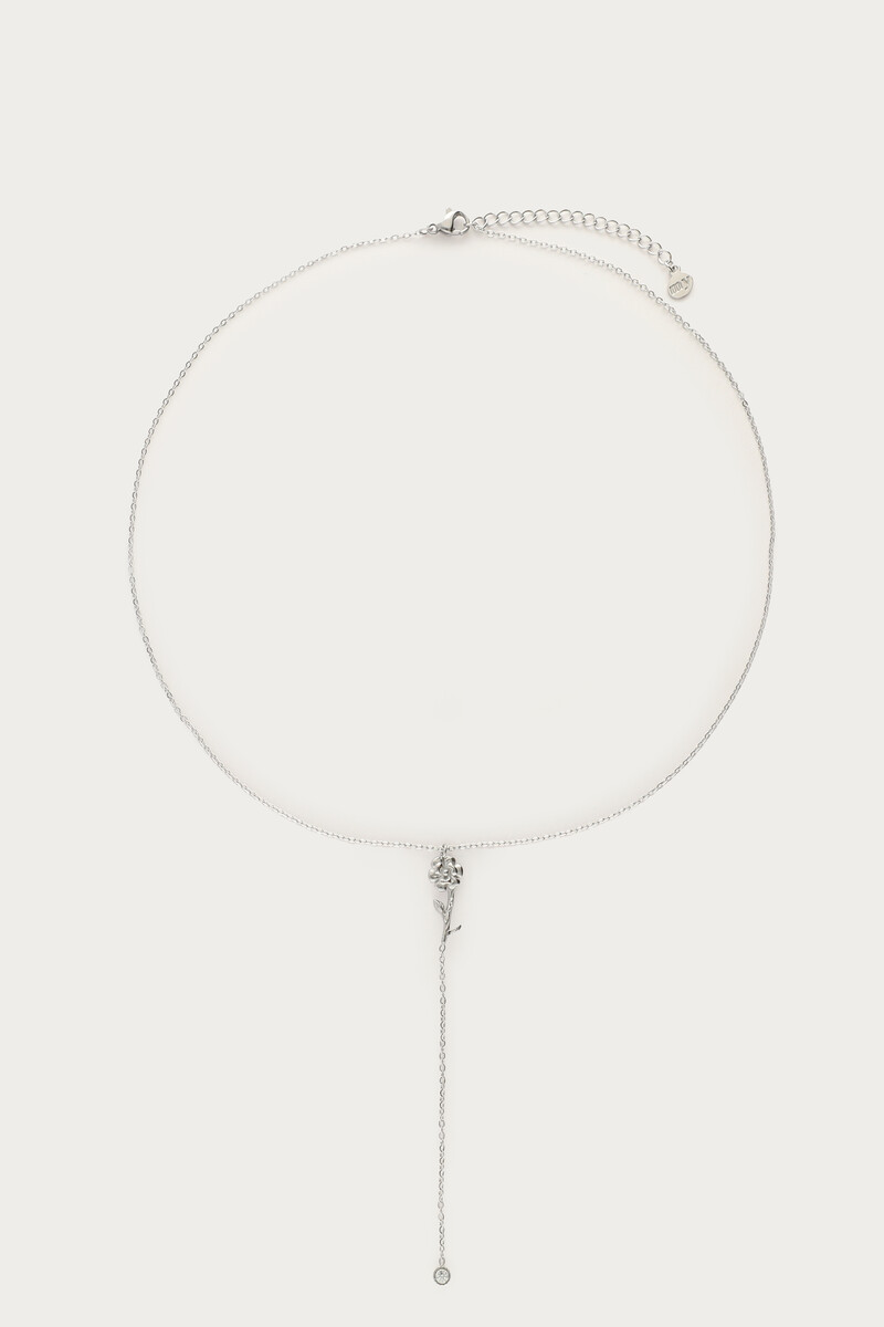 Birth Flower charm necklace with rhinestone | My Jewellery