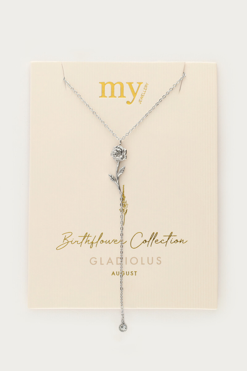 Collierà pendentif et strass Birth Flower My Jewellery Argenté/Doré M femme