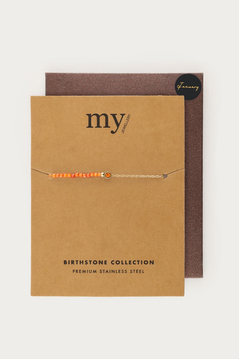 Geboortesteen armband