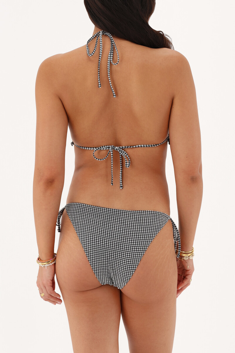 Black-white checkered bikini bottom with tie strings | My Jewellery