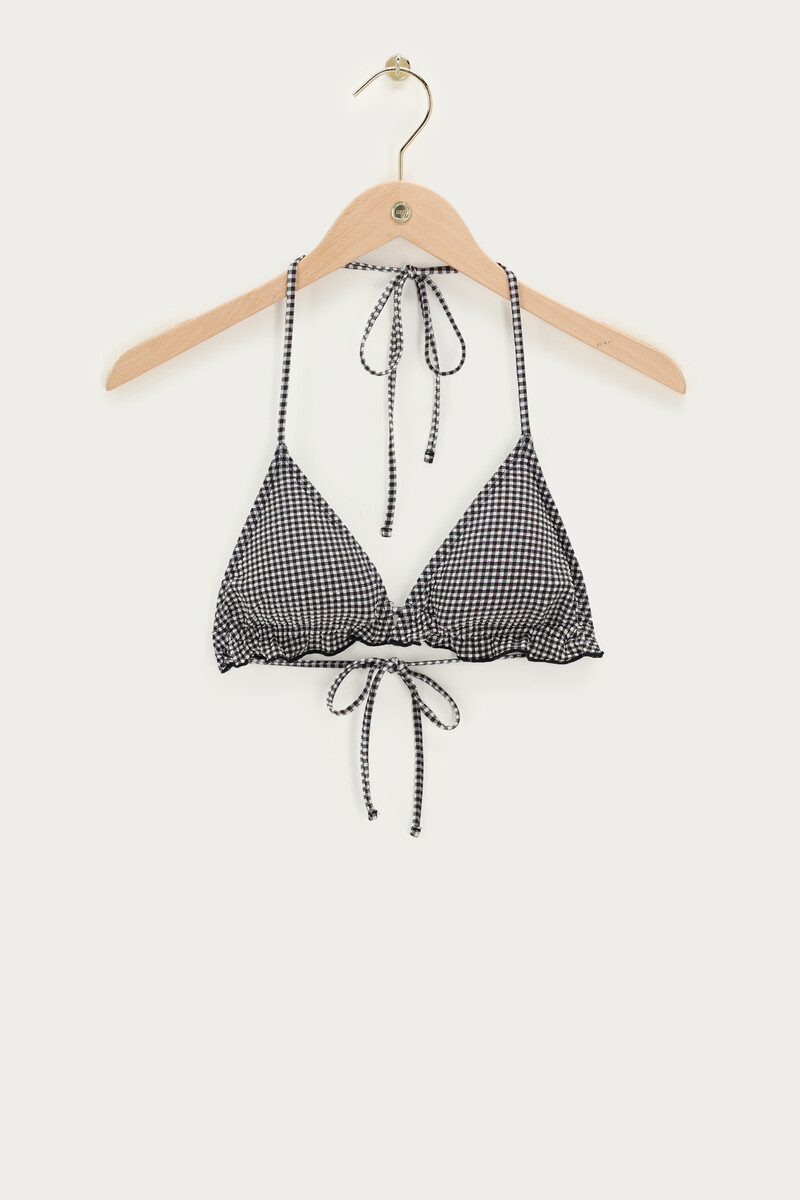 Black-white checkered bikini top | My Jewellery