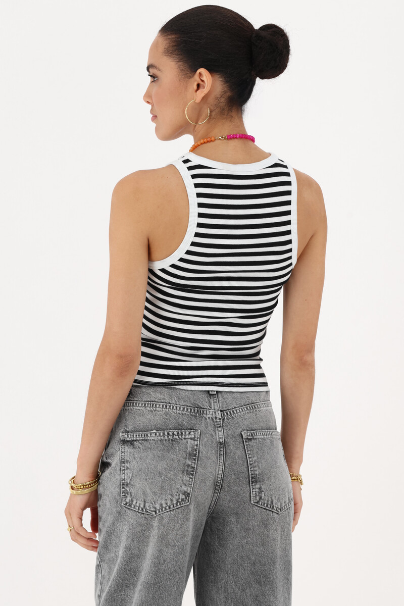 Black and white striped tank top | My Jewellery