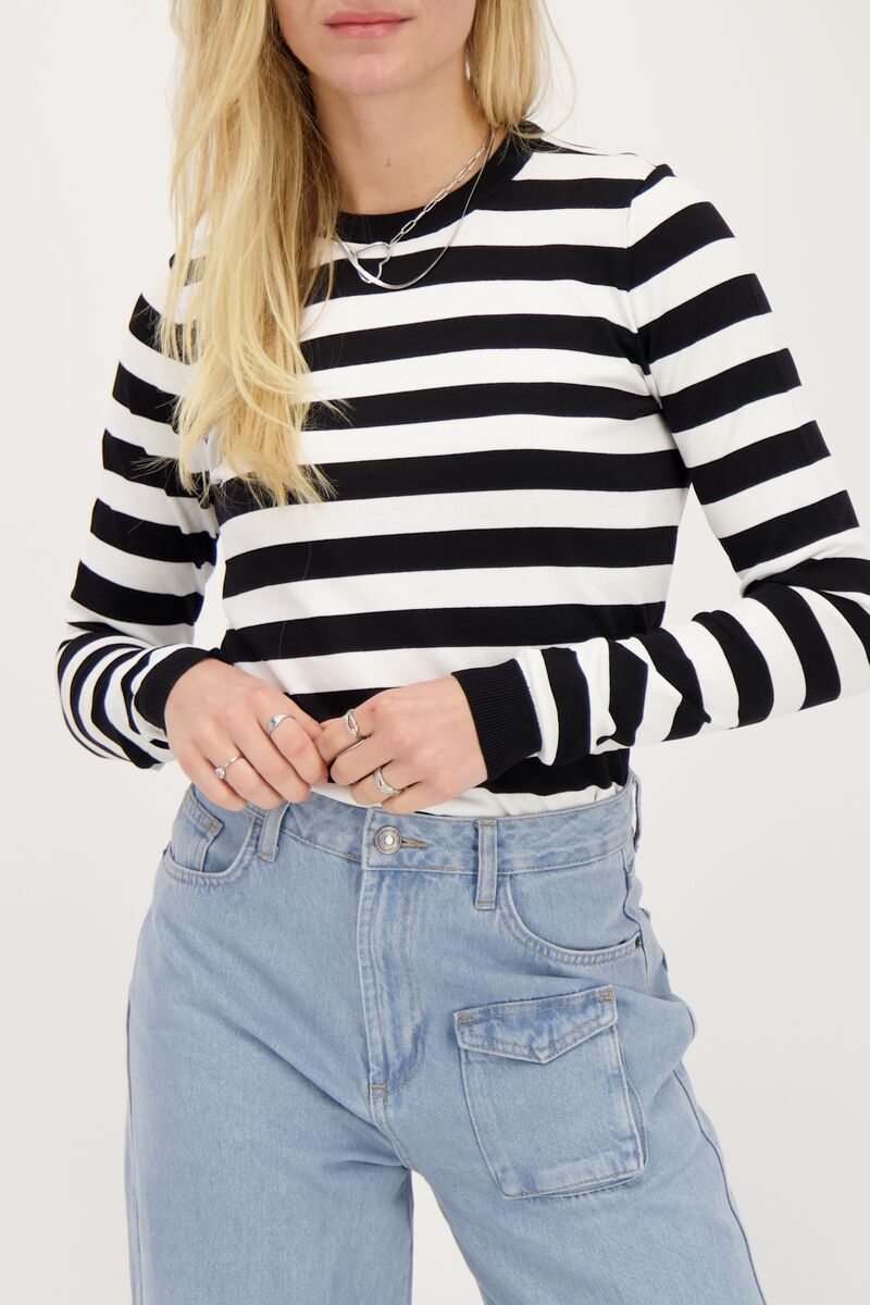 Gestreepte top lange mouw best sale