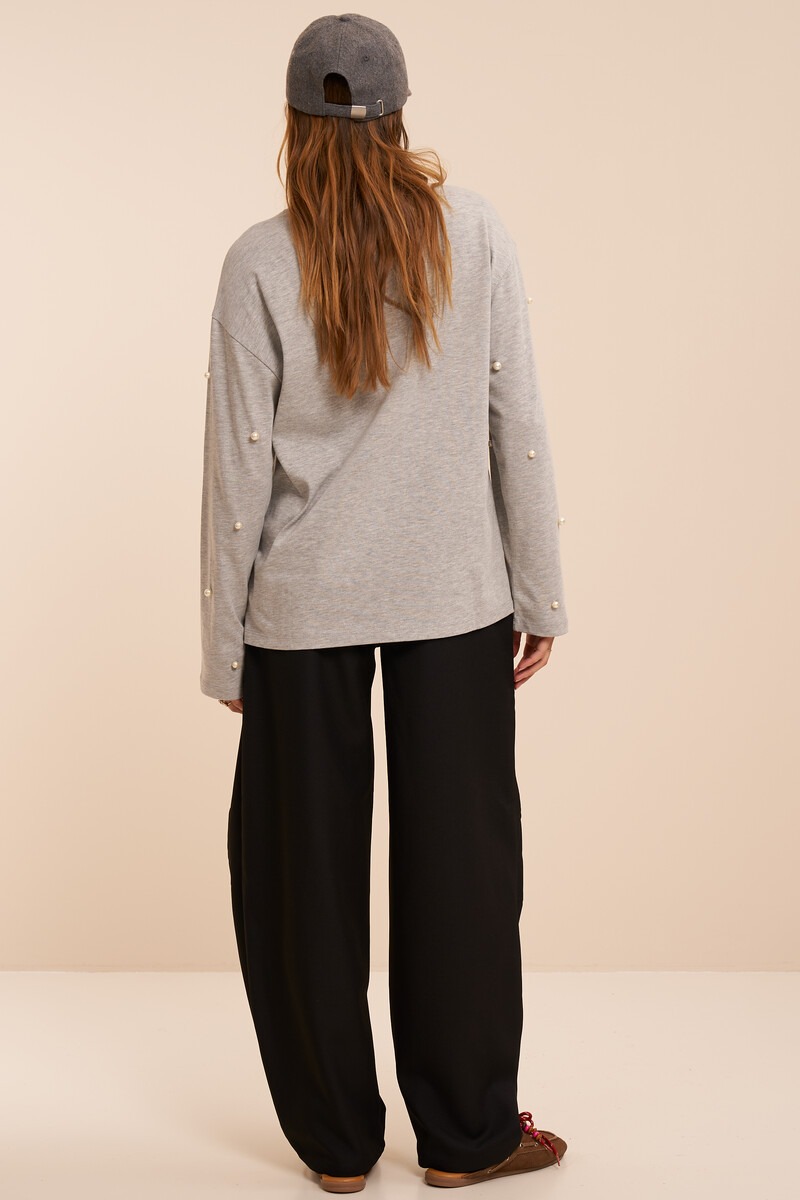 Black barrel trousers with seams | My Jewellery