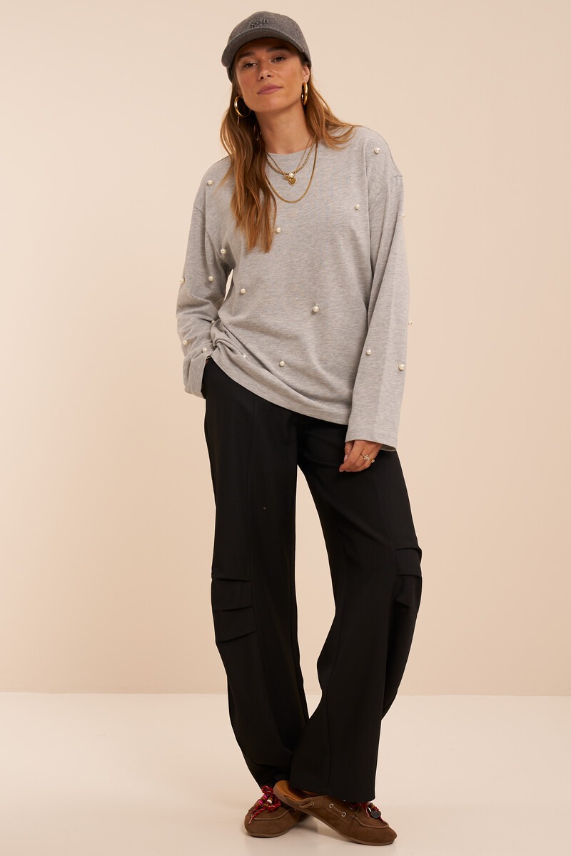 Black barrel trousers with seams | My Jewellery