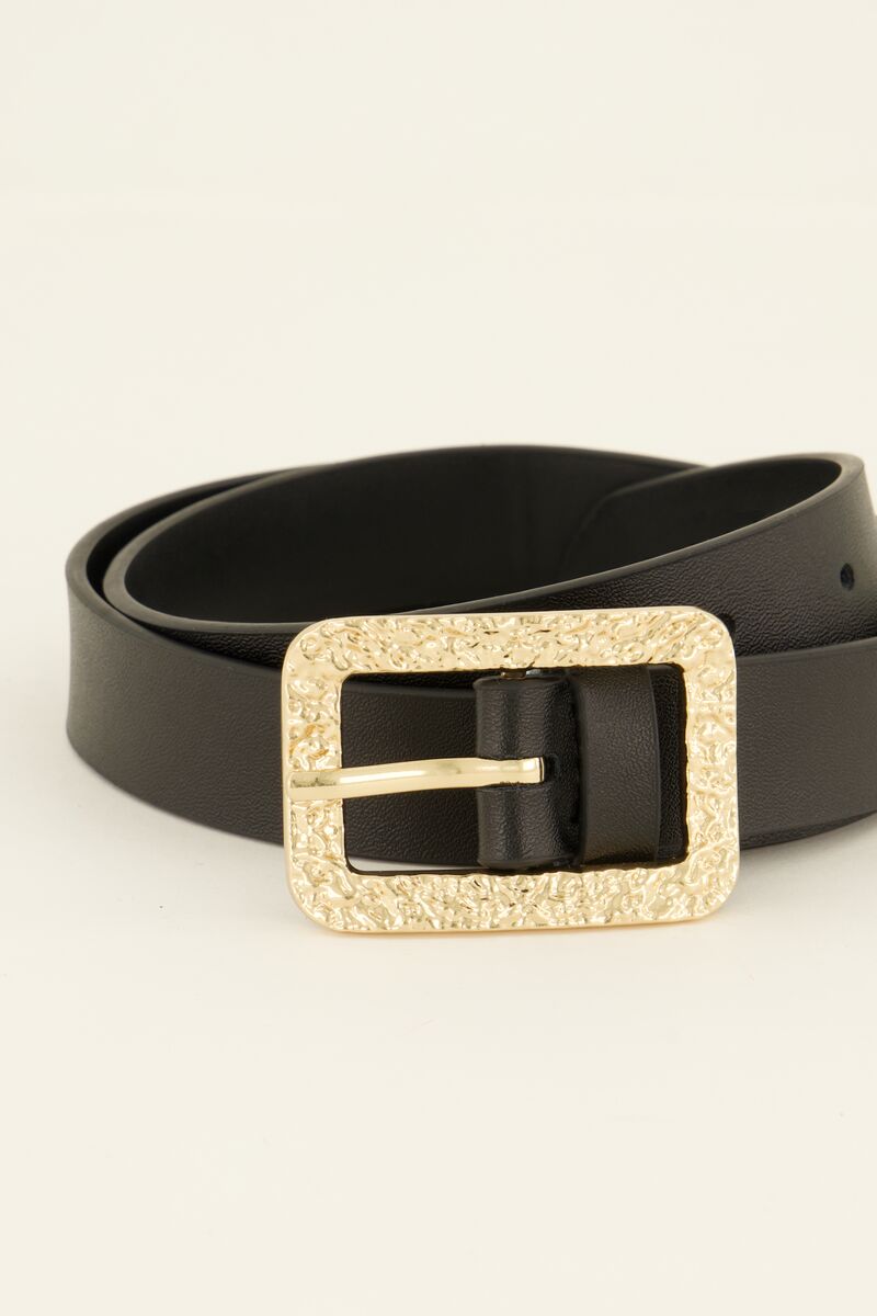 Black belt with gold chic buckle | My Jewellery