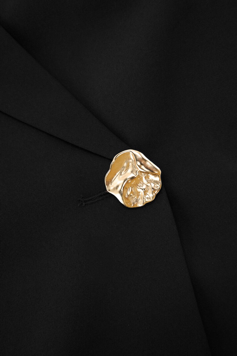 Black blazer dress with button | My Jewellery