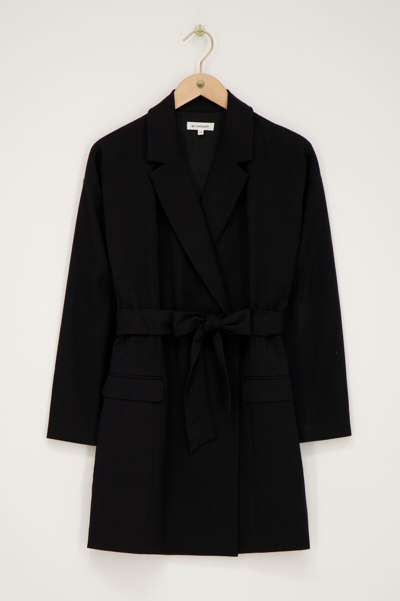 Black blazer dress with lapel collar | My Jewellery