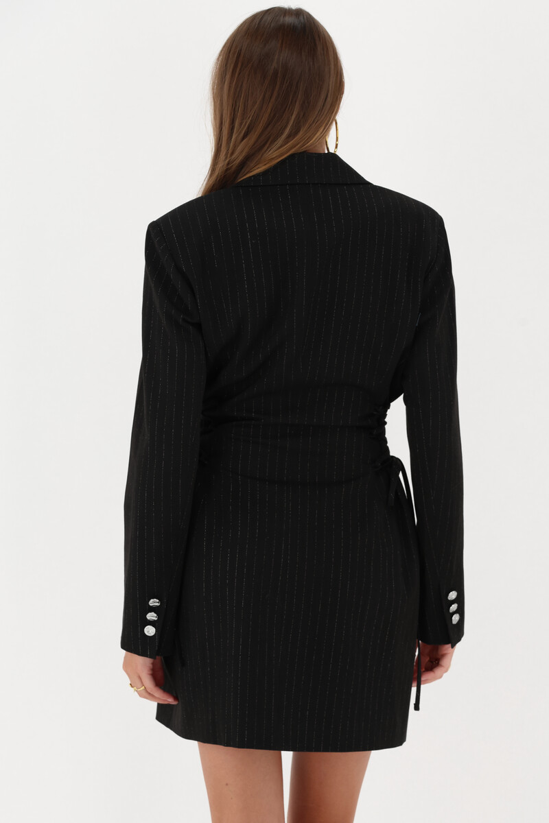 Black blazer dress with laces | My Jewellery