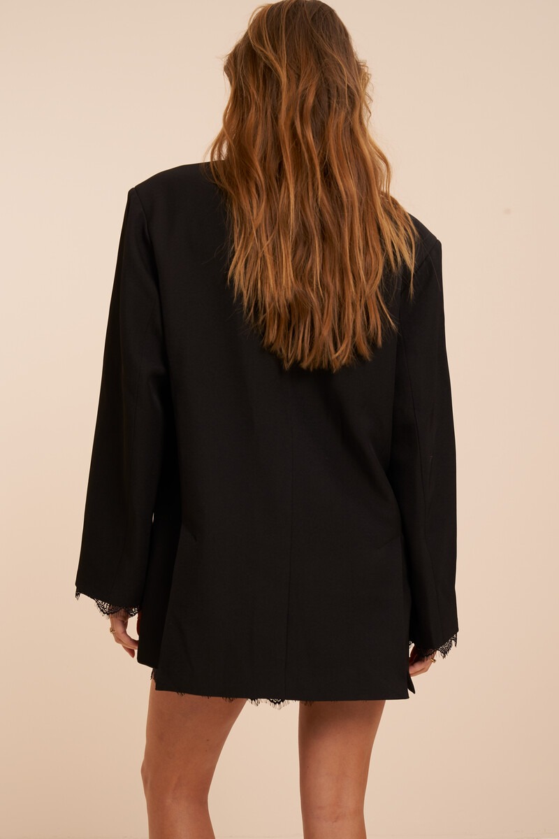Black blazer with lace trim | My Jewellery