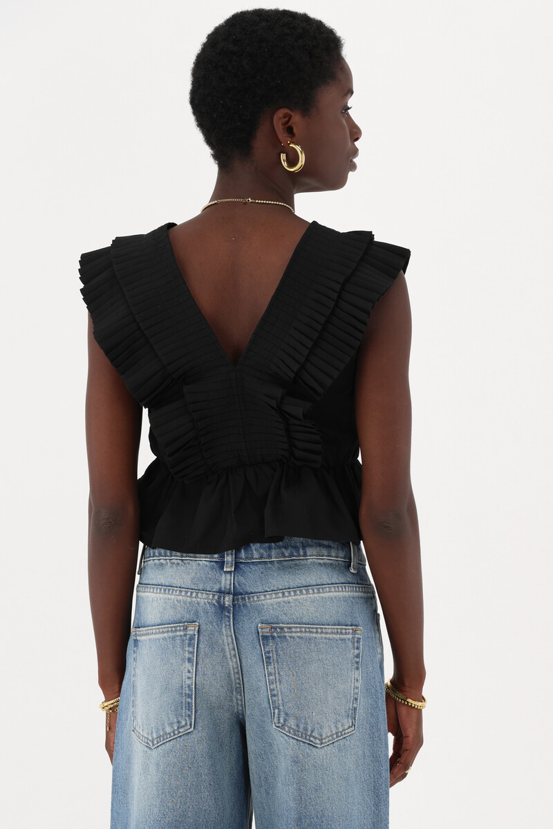Black corset top with v-neckline | My Jewellery