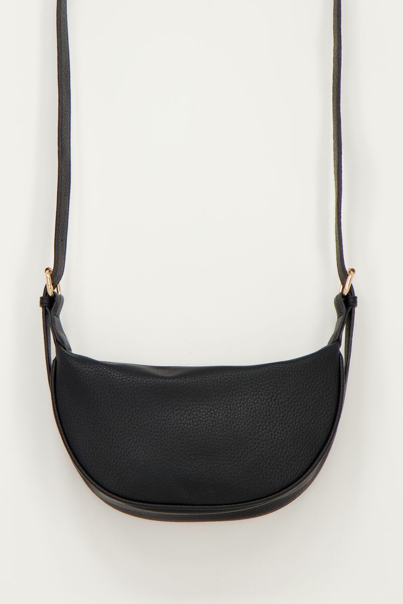 Zwarte crossbody tas met gouden rits My Jewellery