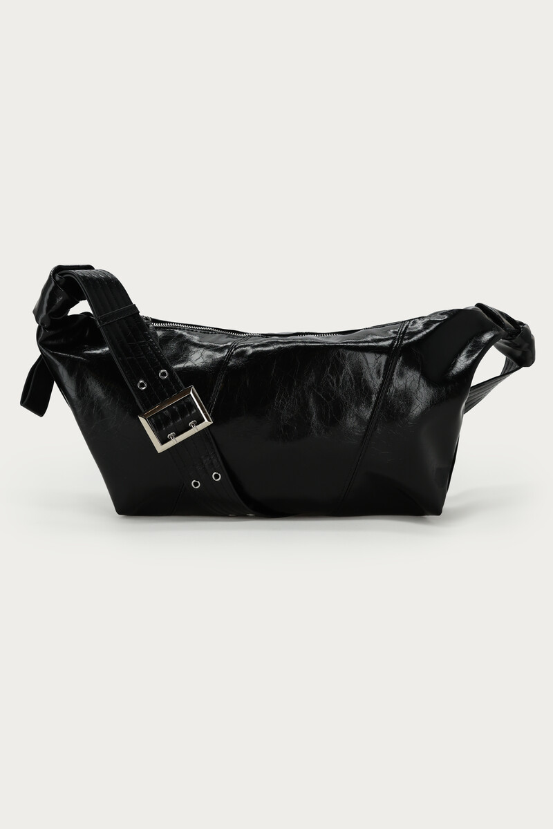 Black crossbody lacquer bag | My Jewellery