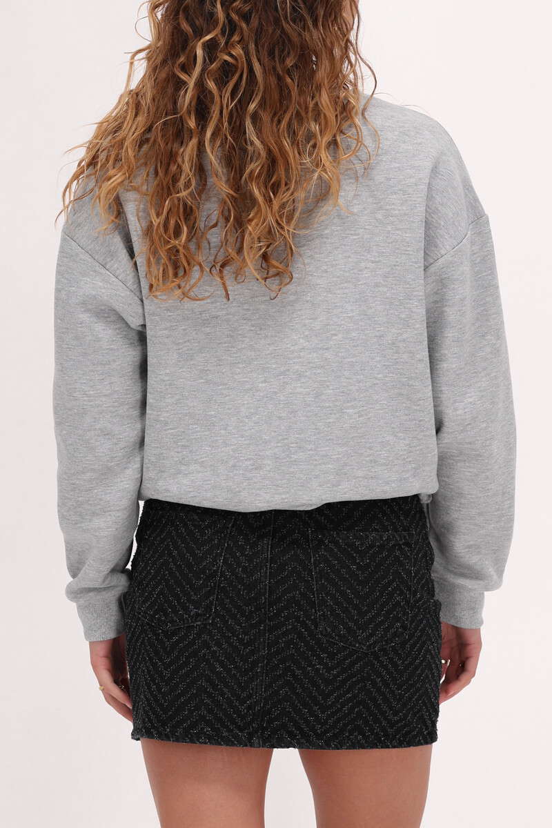 Black denim skirt with jacquard | My Jewellery