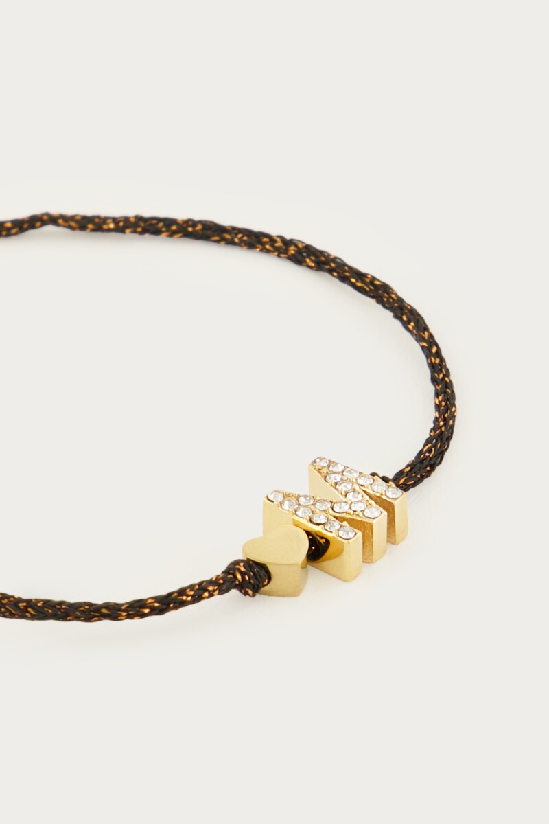 Black initial bracelet | My Jewellery