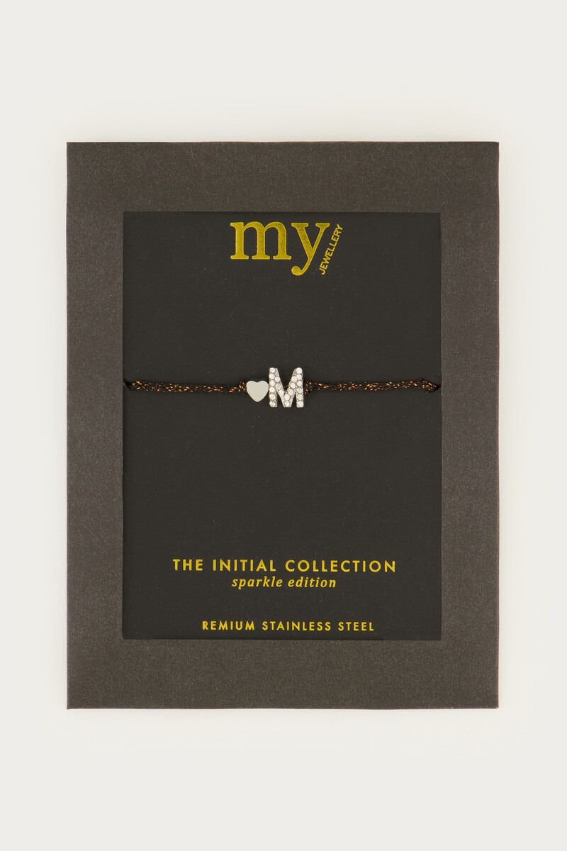 Black initial bracelet | My Jewellery