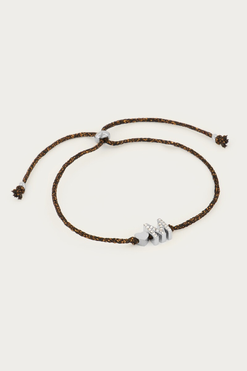 Black initial bracelet | My Jewellery