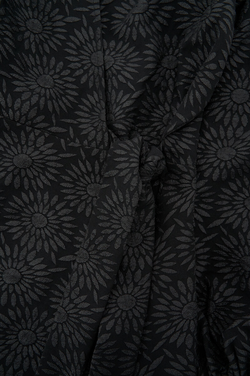 Black jacquard dress with sunflowers | My Jewellery