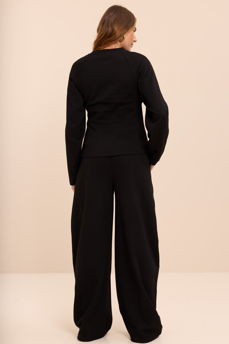 Black jogger trousers with tie drawstring | My Jewellery