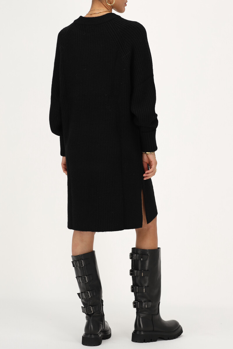 Black midi dress knitted | My Jewellery