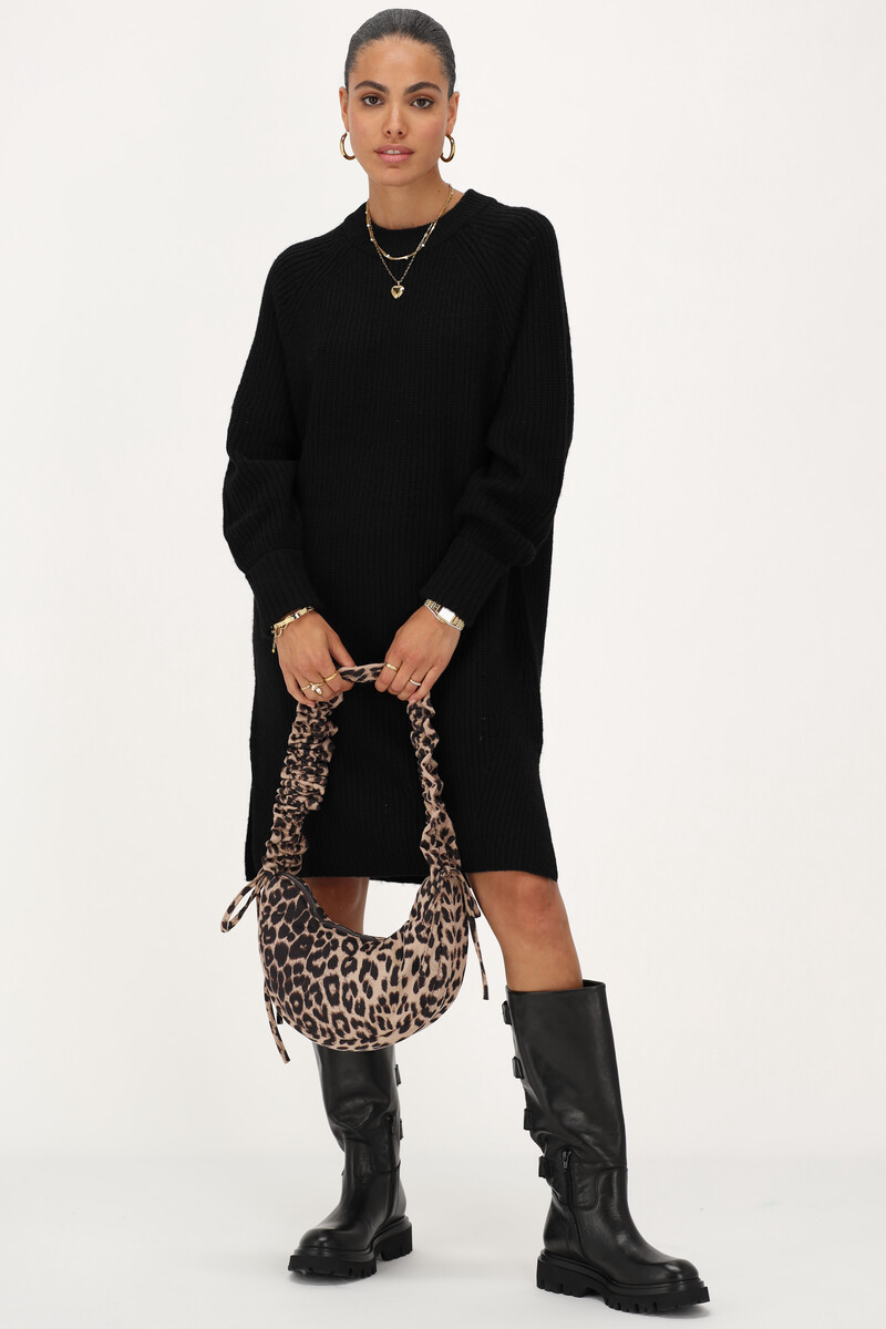 Black midi dress knitted | My Jewellery