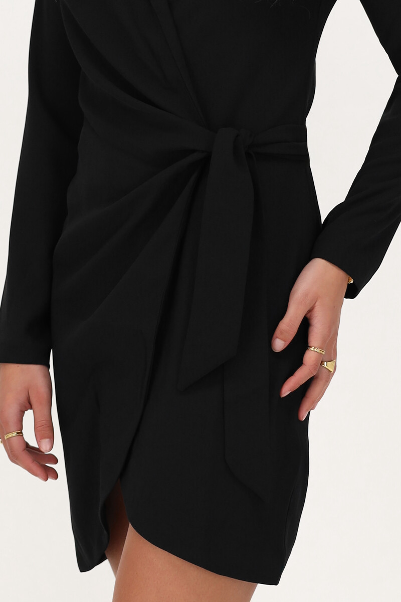 Black long sleeved blazer dress My Jewellery