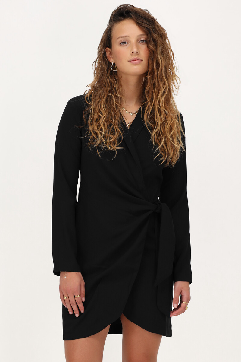 Zwarte lange mouwen blazer jurk My Jewellery