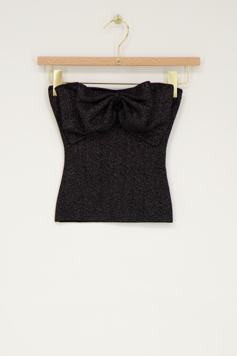 Top bustier en lurex avec nœud | - My jewellery - Modalova