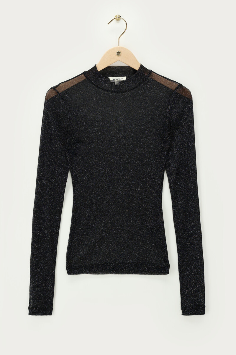 Black mesh top with glitter | My Jewellery