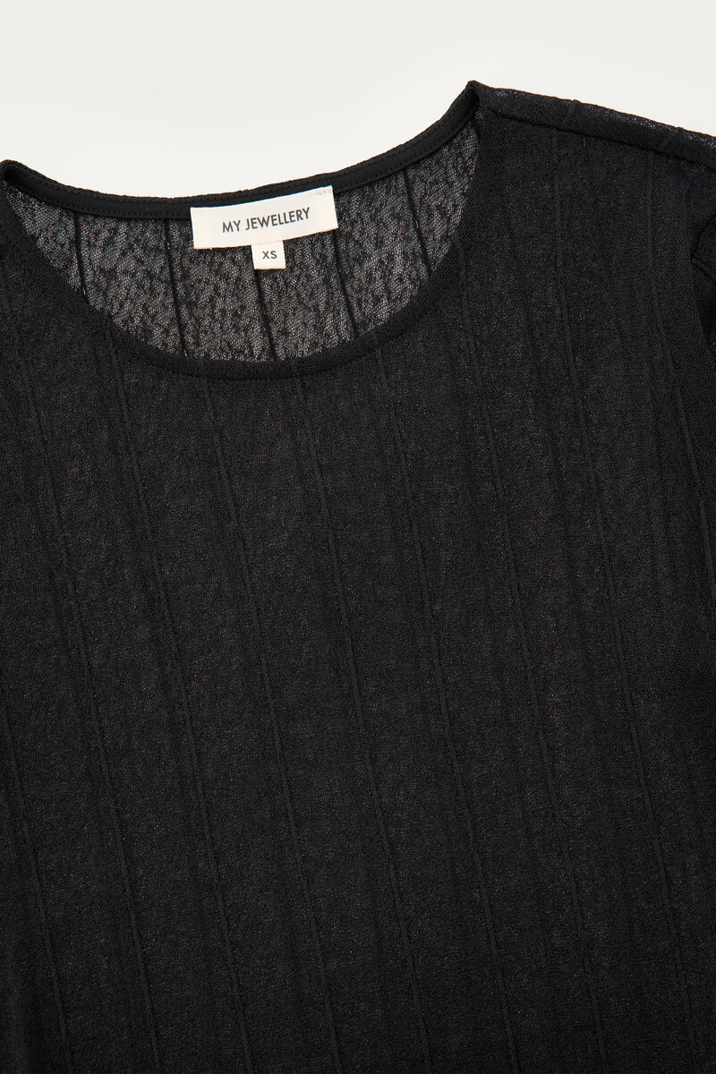 Black mesh top with long sleeves | My Jewellery