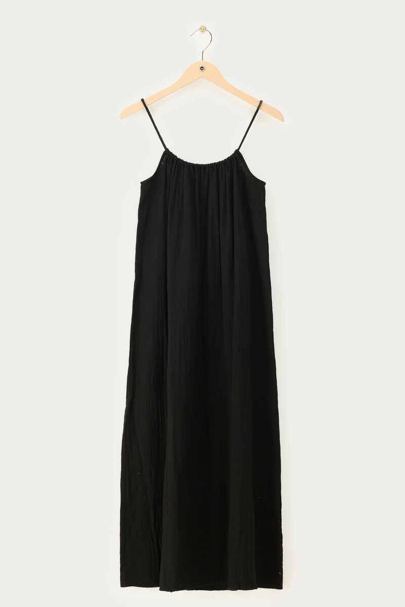 Black muslin maxi dress | My Jewellery