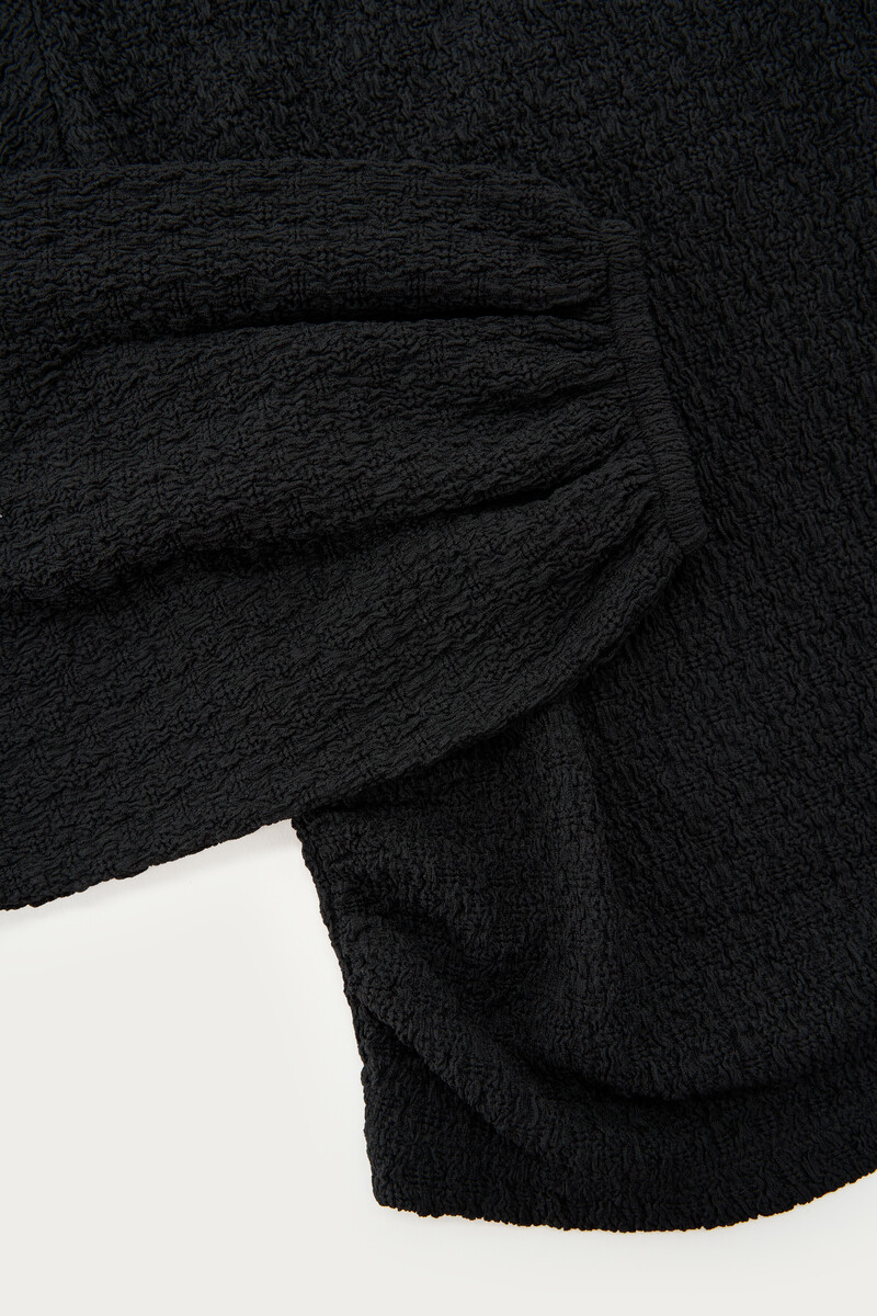 Black one-shoulder crêpe top | My Jewellery